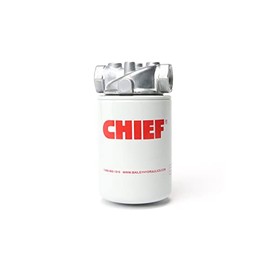 Chief Spin-On Oil Filter - Hydraulic Filter Assembly - 25 GPM, 250 PSI, 3/4" NPTF Port, 1"-12 Thread - 10 Micron Filtration, Model 226005