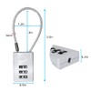SISAV 3 Digit Cable Combination Lock 5 inches Cable for