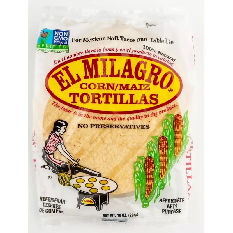 El Milagro Corn Tortillas de Maiz 100% *CAJA DE 48
