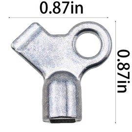 TAODAN 10PCS 22x22mm Silver Alloy Radiator Exhaust Valve Radiator Key Drain Valve Key for Bleeding Old Domestic Radiators