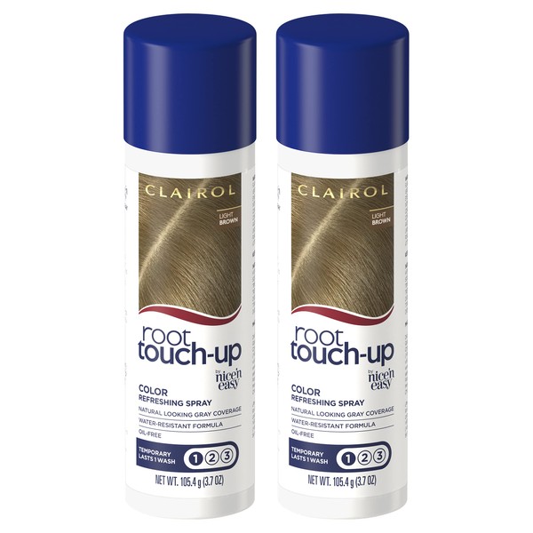 Clairol Root Touch-Up Temporary Spray, Light Brown Hair Color, 1.85 Ounce (Pack of 2)