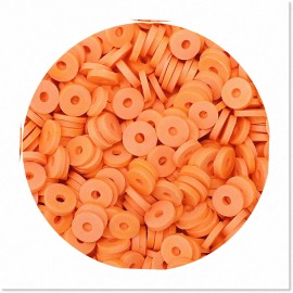 GloriavaleQueen Vibrant Orange Clay Beads (6mm) - 2000pcs for Jewelry Making - Heishi Beads for