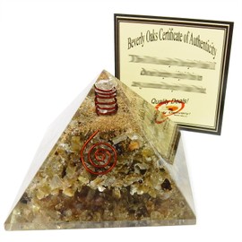 Charged Chakra New Orgone Labradorite Pyramid Crystals Gemstones Copper Metal Mix Reiki Chakra