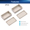 Heyiarbeit 2Pcs 2.79"x1.61"x0.91" ABS White Dustproof Electronic Junction Box Enclosure