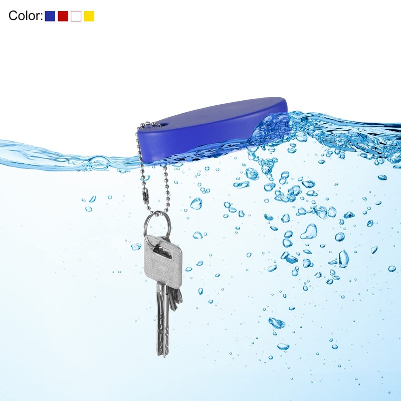 PATIKIL Floating Keychain Plastic 2pcs Marine Sailing Oval Key Chain