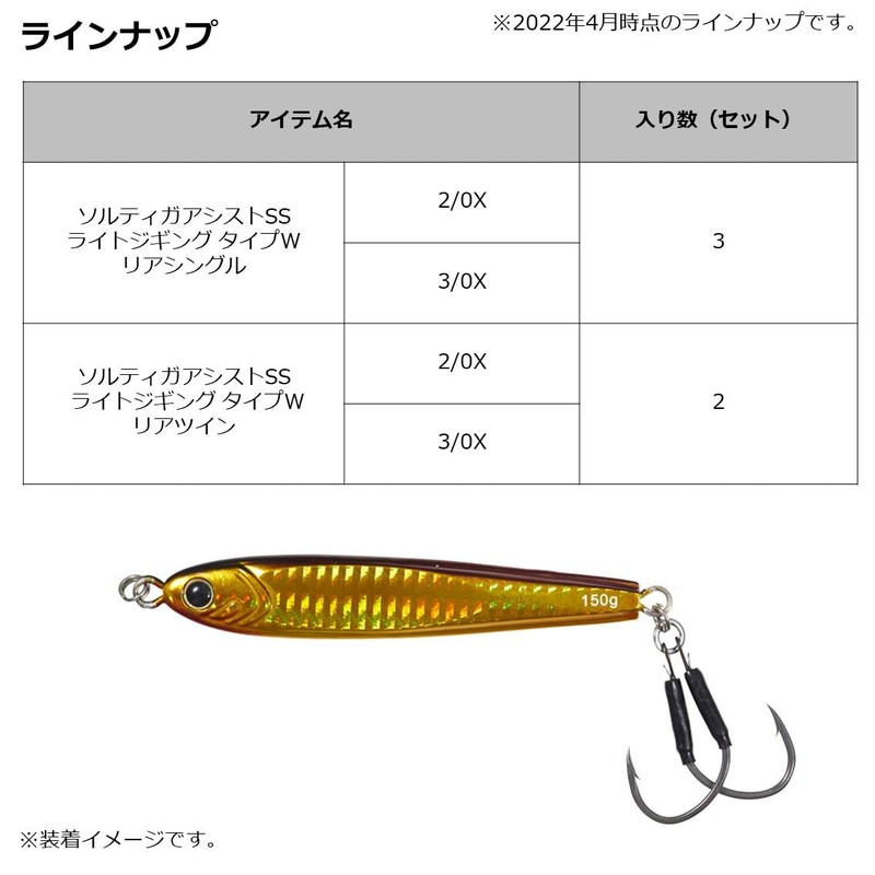 Daiwa Saltiga Assist SS Light Jigging, Type W, Rear Single,