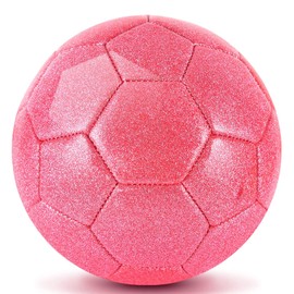 DLUGOPIS Sparkling Pink Toddler Soccer Ball - Mini, Age 3-8, Indoor/Outdoor, Small Size for Boys & Girls (Sparkling Pink, 1)