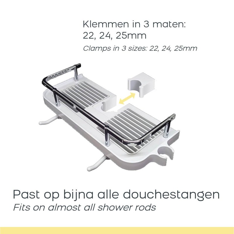 MYBO TV - Easy Clip - No Drilling Shower Shelf