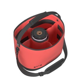 KeepR Soft Cooler Tote Bag with Ice Bucket and Shoulder Strap – Insulated Small Cooler Bag for Beach, Picnics, Travel, and Outdoor Events (Coral)