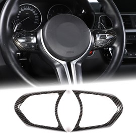 DIYUCAR Carbon Fiber Style ABS Car Steering Wheel Button Frame Trim For F20 F22 F21 F30 F32 F33 F36 F06 F12 F13 X5 F15 X6 F16 M-Sport …