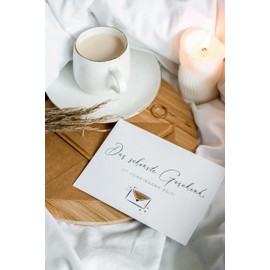 Joli Coon Das schönste Geschenk ist gemeinsame Zeit - Gutschein für gemeinsame Zeit - Gutschein Zeit schenken - Gutschein Zeit schenken - A6 with Natural Envelope and Wax Seal