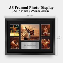 HWC Trading Jean-Claude Van Damme Kickboxer Gifts Printed Signed Autograph Picture Display for Movie Memorabilia Fans - A3 Framed