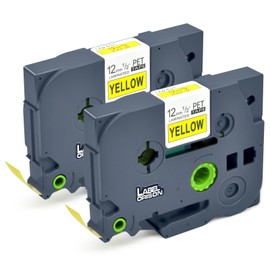 Label Orison Compatible Label Tape to Replace Brother TZe-631 TZE 631 Black on Yellow 12 mm Label Tape for Brother PT-1000 1010 1080 H105 E110 P300BT H100LB D200BW P700 E110 D400, 2x