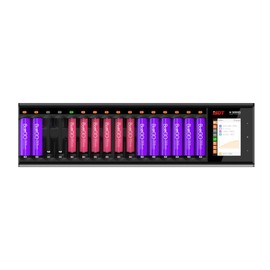 ISDT N16 36W 1.5A 16-Slot Speedy Smart LCD Display Universal Battery Fast Quick Charger for Rechargeable Batteries AA AAA Li-lon LiHv Ni-MH Ni-Cd Nizn LiFePO4 with AC Wall Adapter