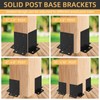 Cskunxia 8Pcs Anchor Base, Black Powder-Coated Brackets, Heavy Duty Wood