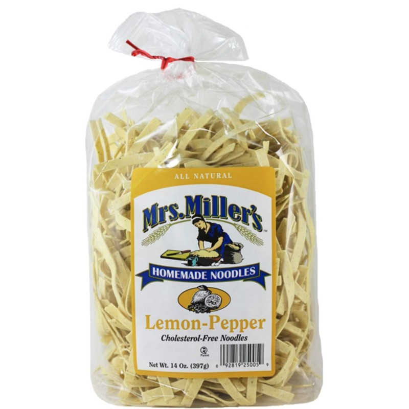 Mrs. Miller's Lemon Pepper Noodles 14 Ounce (Pack of 3)