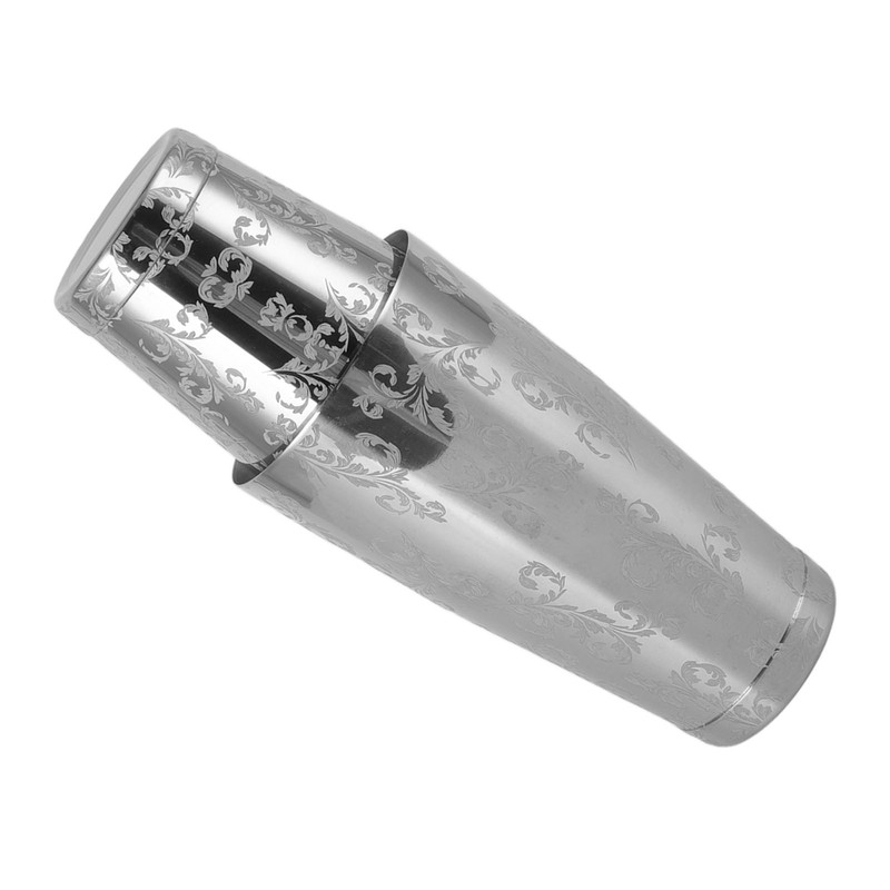Stainless Steel Cocktail Shaker Engraved Martini Shaker Silver Japanese American