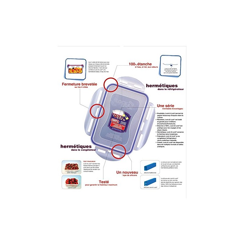 Lock & Lock, No BPA, Water Tight, Food Storage Container,