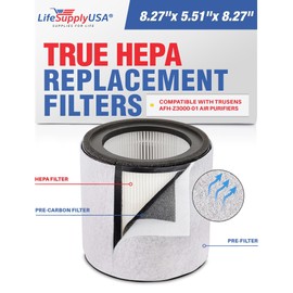 3-in-1 True HEPA Air Cleaner Replacement Filter + Pre-Filter + Carbon Filter Compatible with TruSens AFH-Z3000-01 Air Purifiers by LifeSupplyUSA