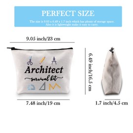 Architecture Gifts Architecture Student Gift Architect Survival Kit Zipper Pouch Funny Makeup Bag for Architects (Survival Kit Architect Bag EU)