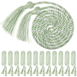 WILLBOND Honor Cord Graduation Tassel Honor Cord for Grad Days and Student (Green,12pcs)