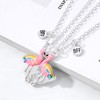 Saalort Best Friends Necklace for 2 Magnetic Split Heart Necklaces