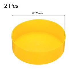sourcing map 2pcs Rubber End Caps 95mm(3.7 inch) ID Vinyl Round Tube Bolt Cap Cover Screw Thread Protectors Yellow