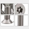 Dreneco Anti-Theft Screws 304 Stainless Steel Screws Torx Flat Head