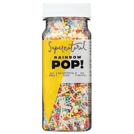 Supernatural Rainbow Pop Sprinkles, Natural, Soy Free, 3 Ounces (Pack Of 6)