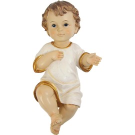 FADEDA Baby Jesus with Shirt/Height: 28 cm/Hand-Painted/Detailed Nativity Scene Figures - Christmas Table Decoration Nativity Accessories