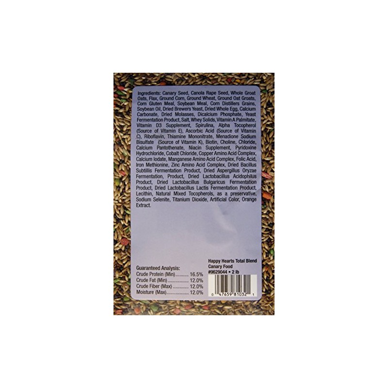 CountryMax Happy Hearts Total Blend Canary Food (2 Pounds)