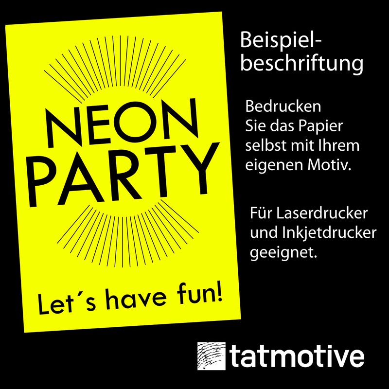 Neon Paper Extreme Neon Yellow 50 Sheets DIN A4, 80