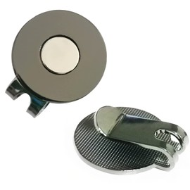 Adhere 2pcs Golf Hat Clip Golf Ball Marker Holder Magnetic Golf Cap Clips Without Ball Marker (Black Nickel)
