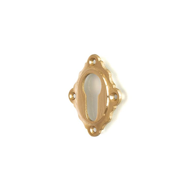 Antikas - Keyhole rosette PZ in polished brass, lock rosette