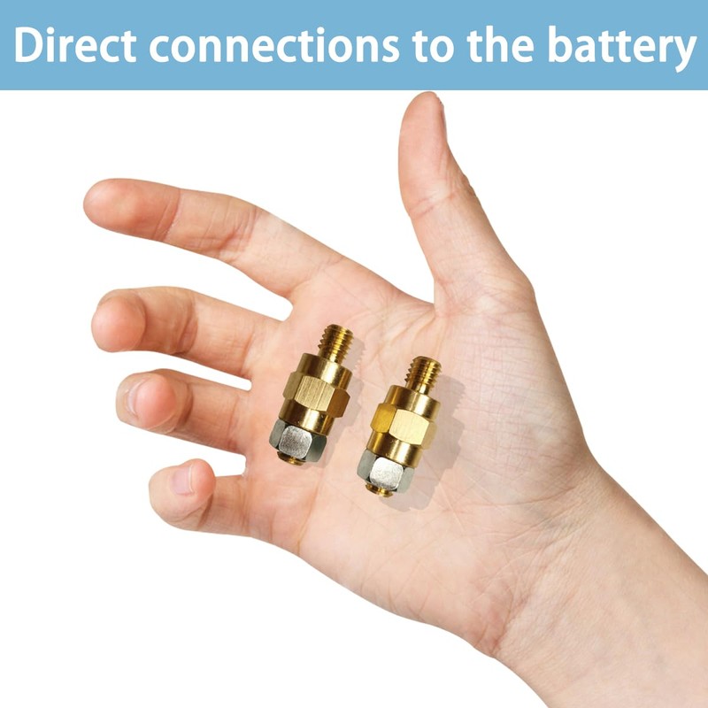 BESULEN 4 Pcs Side Post Battery Terminal, 3/8"-16 Copper Bolt