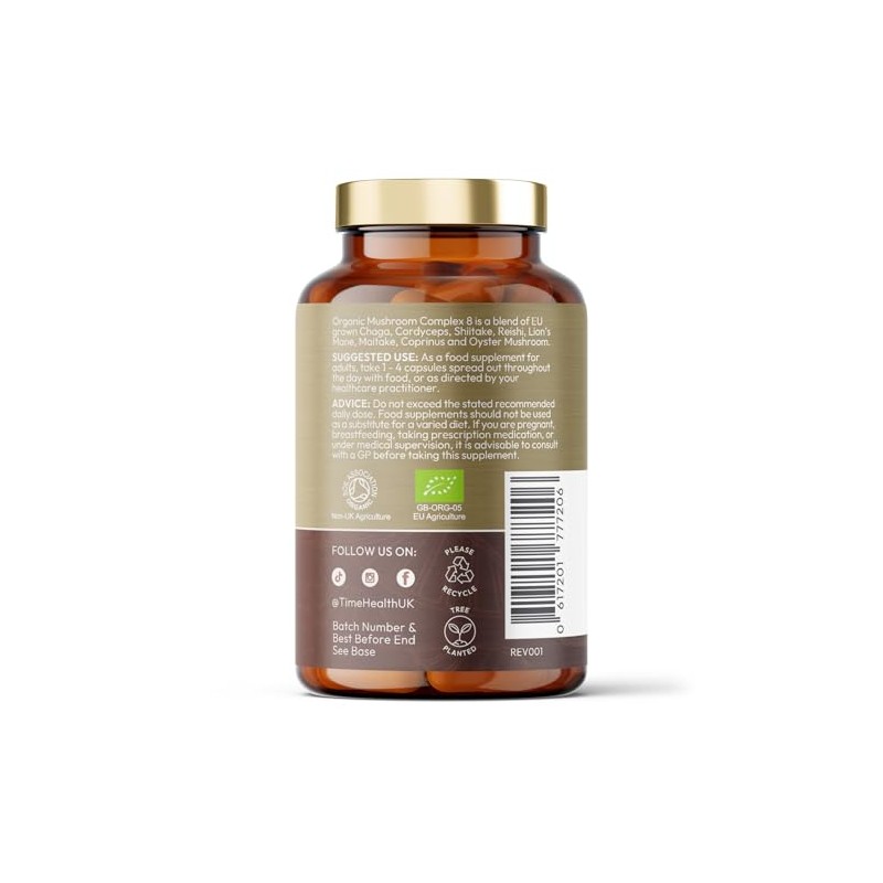 Mushroom Complex 8 | Organic | EU Grown | 616mg