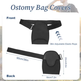 Waterproof Ostomy Bag Cover, Adjustable Washable Colostomy Pouch Cover Protector, Universal Ileostomy Supplies for Women Men