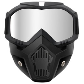 RYOTBASE Airsoft Mask Goggles, Face Guard, Motorcycle, Full Face Mask, Tactical Mountain Bike, MTB, Skiing, Snowboarding, Climbing, Camouflage, Glasses, Compatible with Glasses, Protection, Removal,