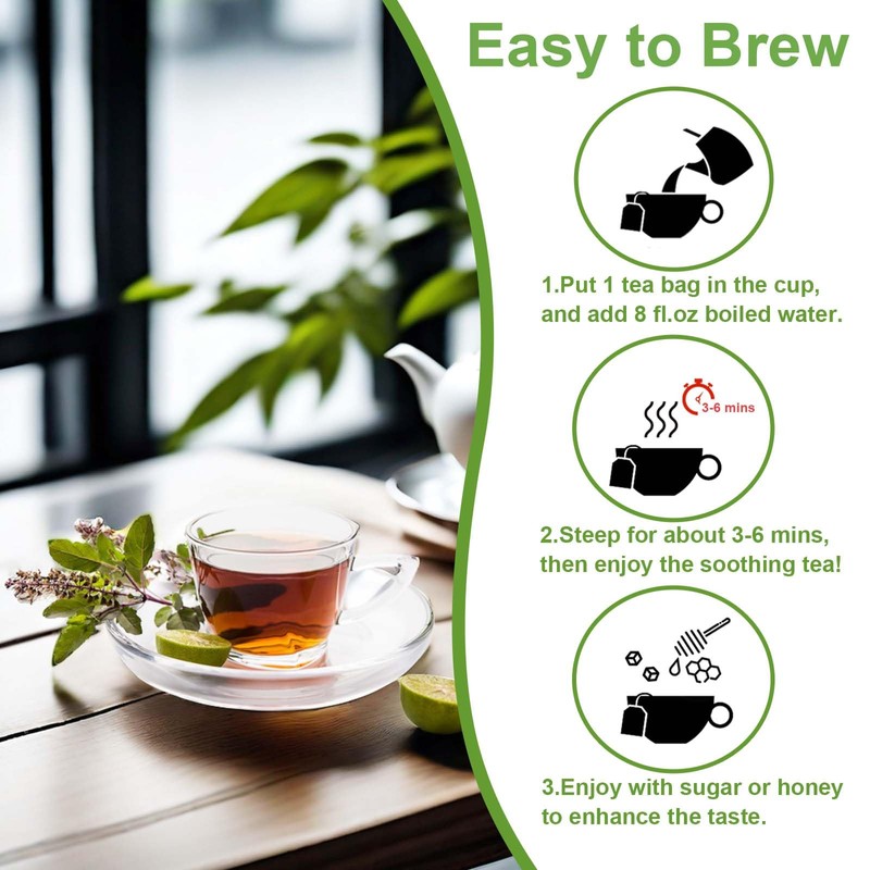 TEARELAE - Holy Basil Tea Bags - 60 Count -