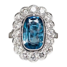 Ladies Sapphire Engagement Wedding Ring in Sterling Silver Luxurious Color Jewel Ring Set with Ocean Blue Zircon Women's Ring Anniversary Celebration Dinner Hand Jewelry Eternal Promise Ring 537, 9,