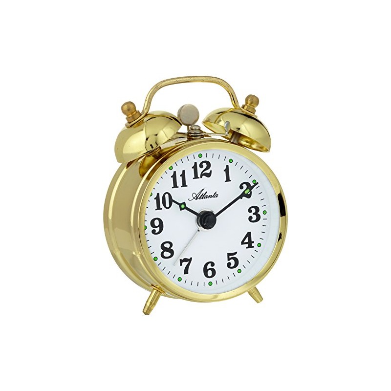 Atlanta Alarm Clock Analogue 1068-9 Mech. gold