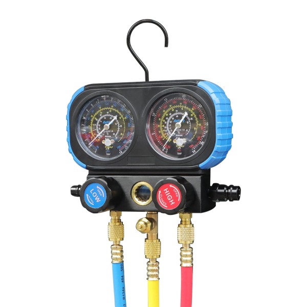 CMTOOL AC Refrigerant Manifold Gauge Set 3 Way HVAC Gauges