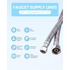 iVIGA 24-Inch Faucet Supply Lines: Braided Stainless Steel Flexible Faucet