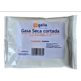 Gasa Galia 100 Piezas Esteril 10 X 10 Blanco