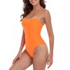 Colloyes Women's Neon Orange One Piece Bathing Suit with Adjustable