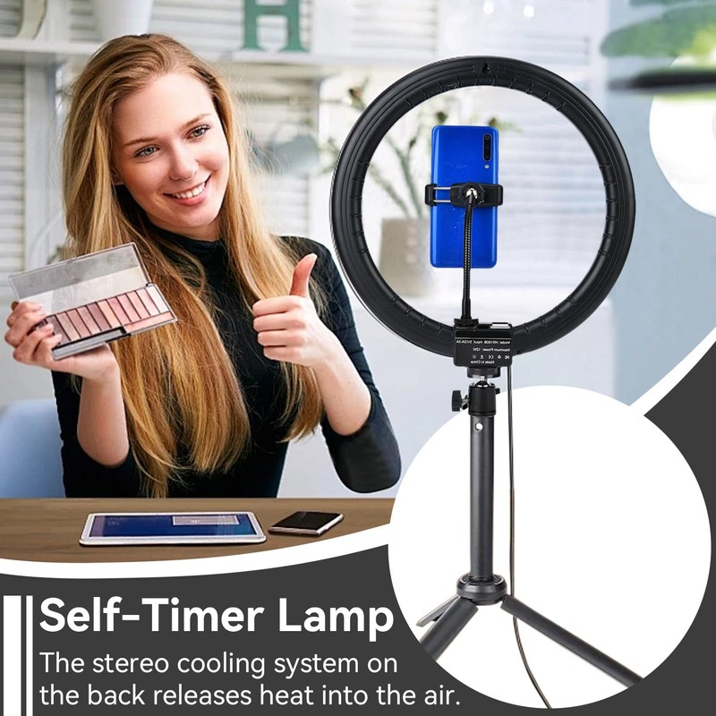 12 Inch Ring Light, 12W 160LED Circle Lights with Ball