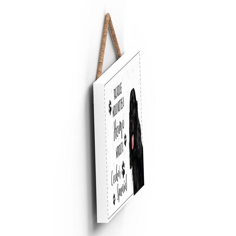 Global Designs Pets & Paws - Rope Plaque Black Cocker