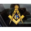 ProSticker 003 (20pk) 1" Masonic Compass Square Decals Stickers Mason