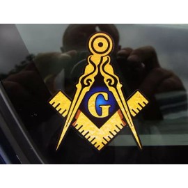 ProSticker 003 (20pk) 1" Masonic Compass Square Decals Stickers Mason Lodge