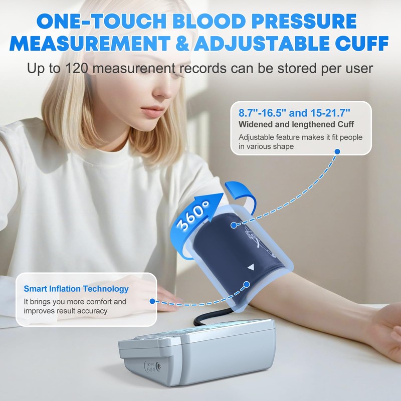 Double love Blood Pressure Monitors for Home Use with 2